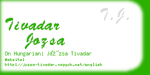 tivadar jozsa business card